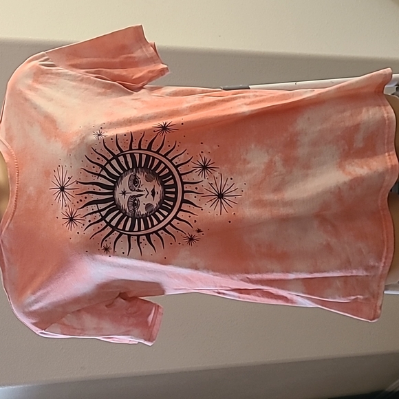 Shein orange and white tie dye t-shirt - Picture 1 of 6